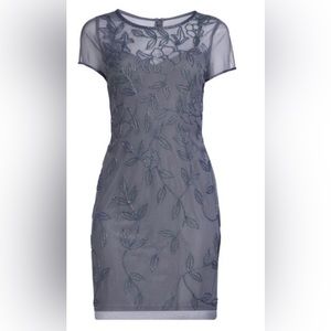 Papell Studio by Adrianna Papell Womens Beaded Mini Cocktail and Party D…